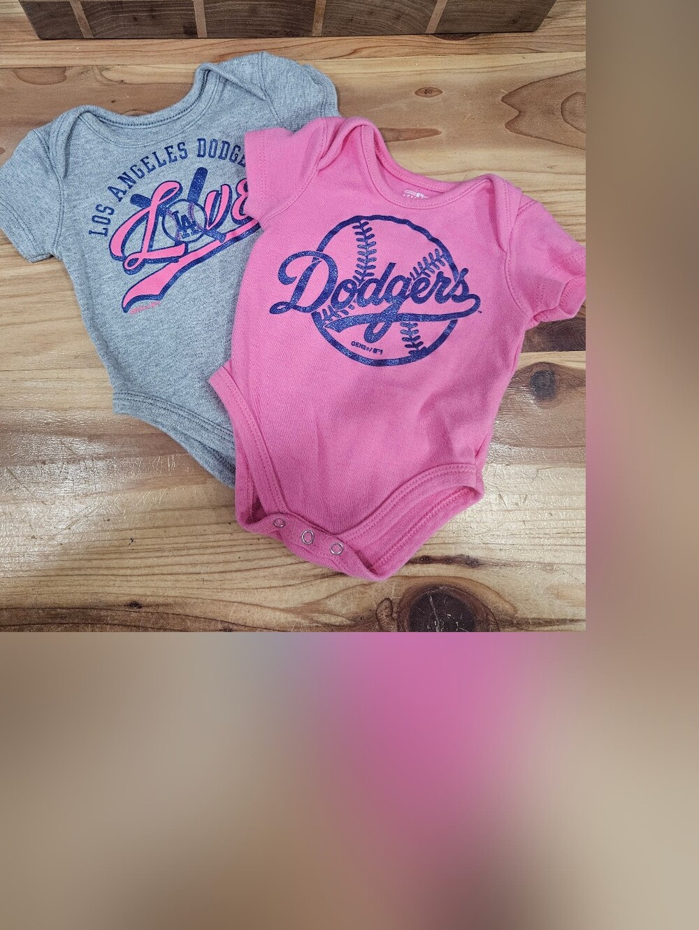 Infant MLB Los Angeles Dodgers Baseball Baby Onesies